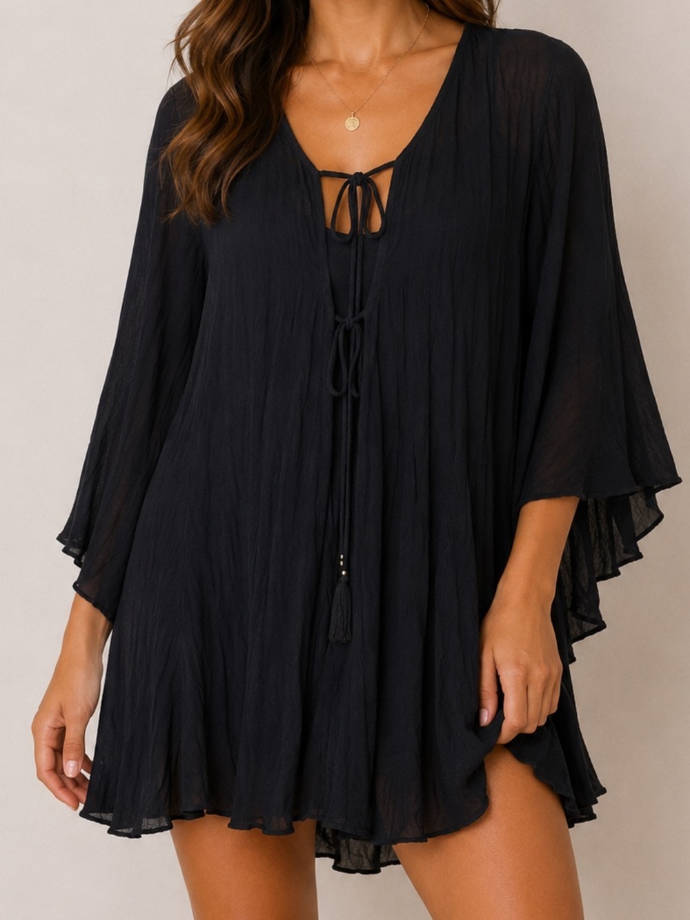 Blue Life Tunic Dress Black‎